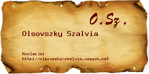 Olsovszky Szalvia névjegykártya